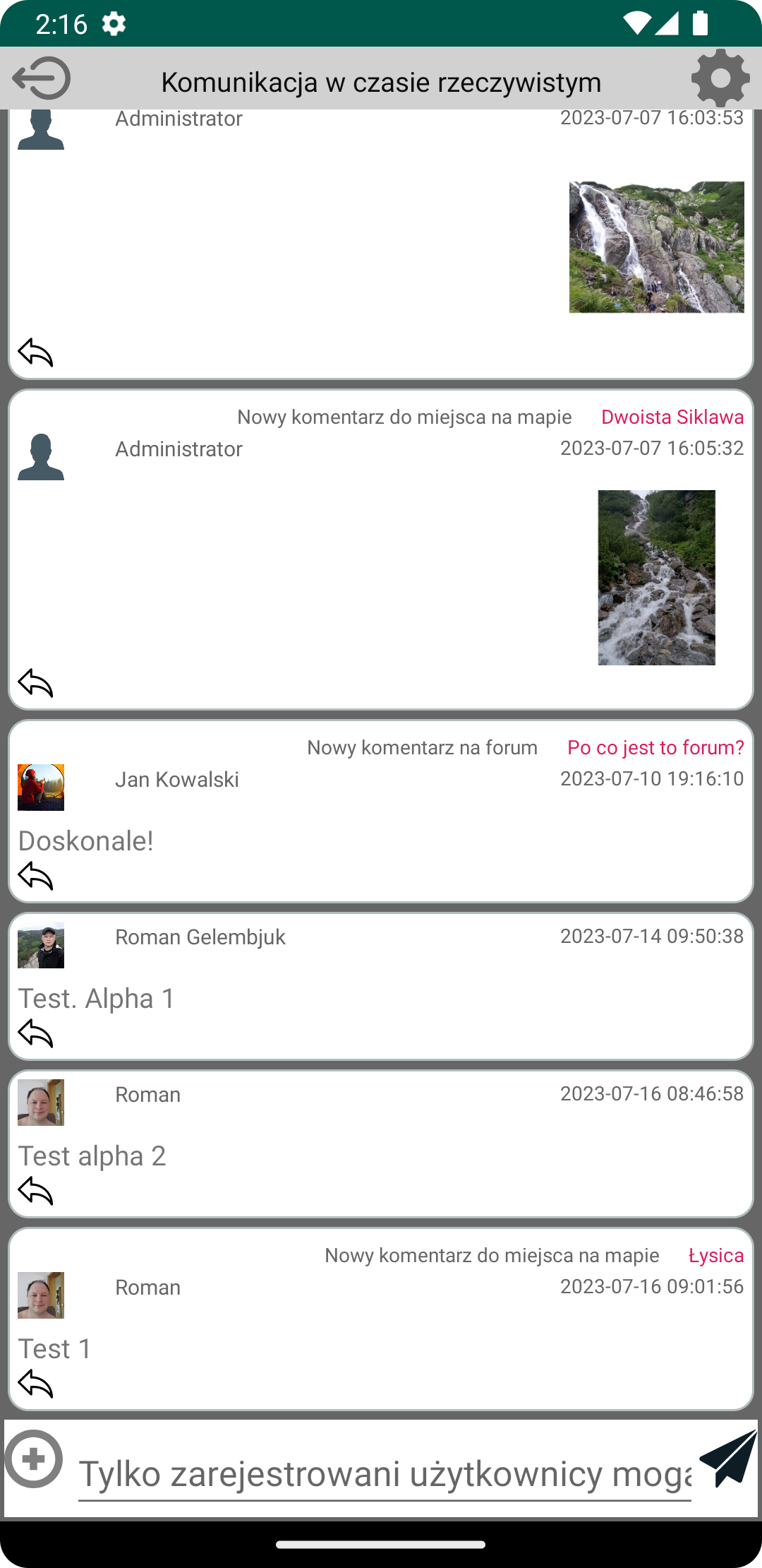Rozmowa z innymi turystami